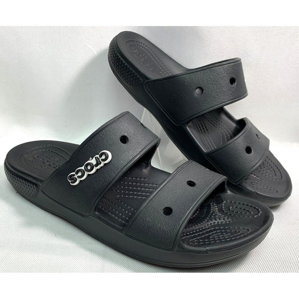 Crocs Baya Platform Classic Two-Strap Sandals Iconic Comfort Black Size W10/M8